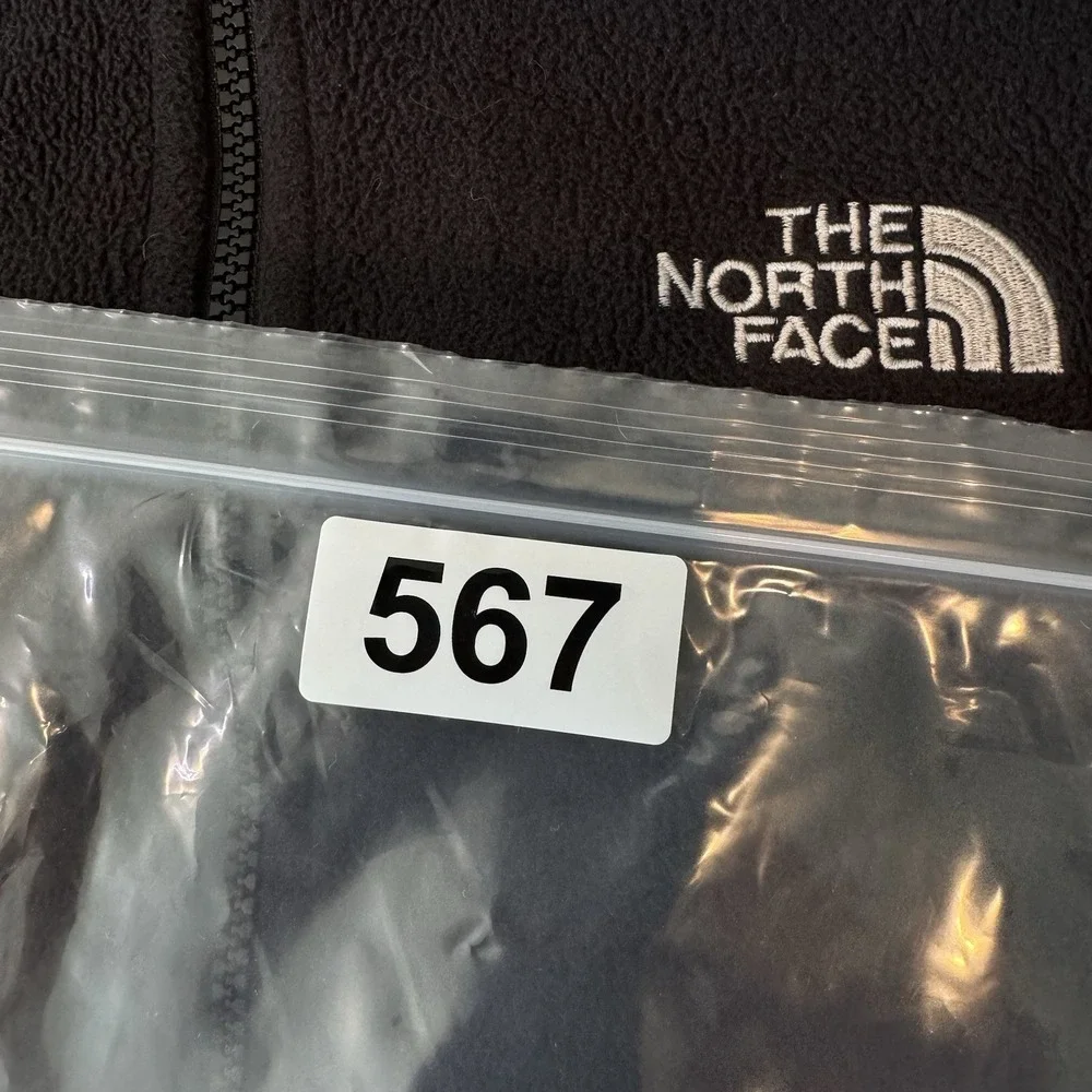 The North Face Glacier Full‎ Zip Fleece Black Jacket Men's Size Medium #567